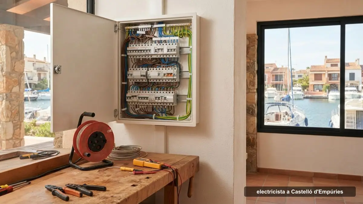 Electricista a Castelló d'Empúries revisant la instal·lació d'una vil·la a Empuriabrava