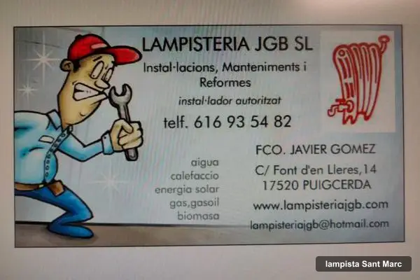 Lampisteria JGB sl, lampista a Sant Marc
